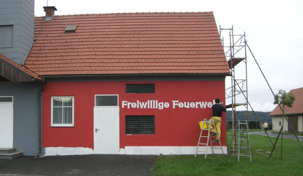 Bei den Malerarbeiten