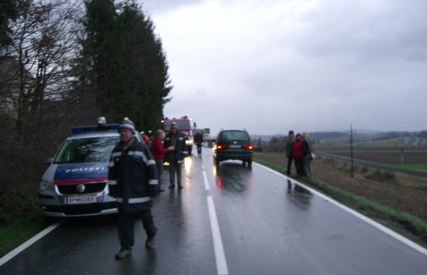 Feuerwehr Gussendorf und Polizei Gro&szlig; St. Florian im Einsatz