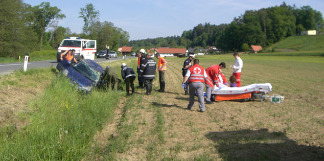 Der Verkehrsunfall forderte eine verletzte Person